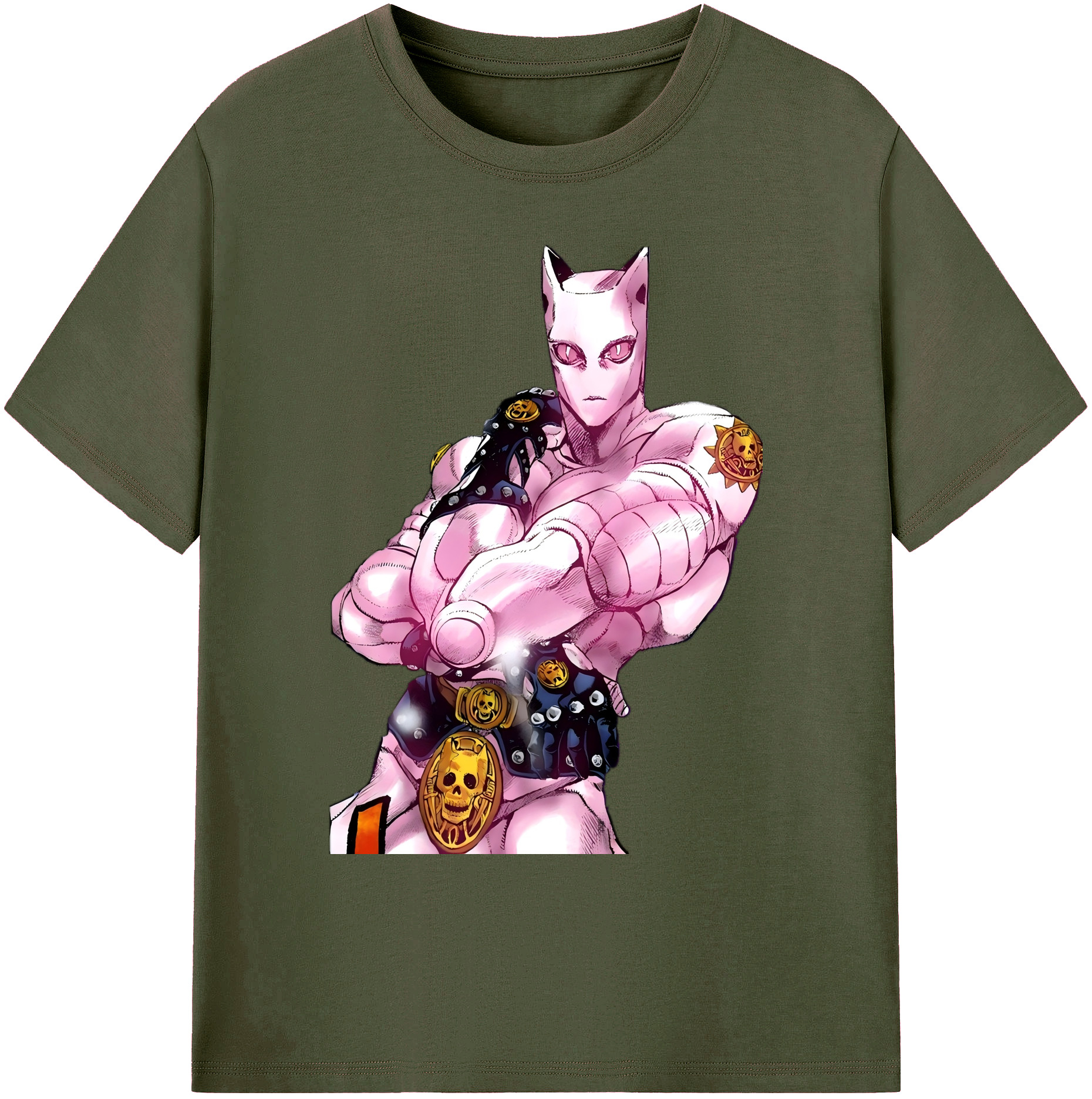 （画像用） ジョジョの奇妙な冒険 きら よしかげ JoJo's Bizarre Adventure Kira Yoshikage 綿100％ メンズ半袖Tシャツ｜肌触りやわらか＆通気性